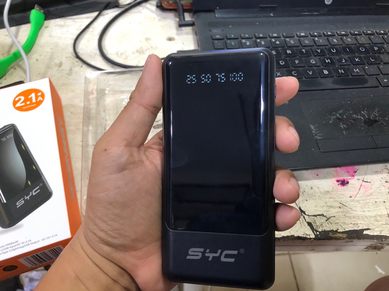 [SE122] Pin sạc Dự Phòng SYC S139  10000 mah tích hợp 4 cáp sạc