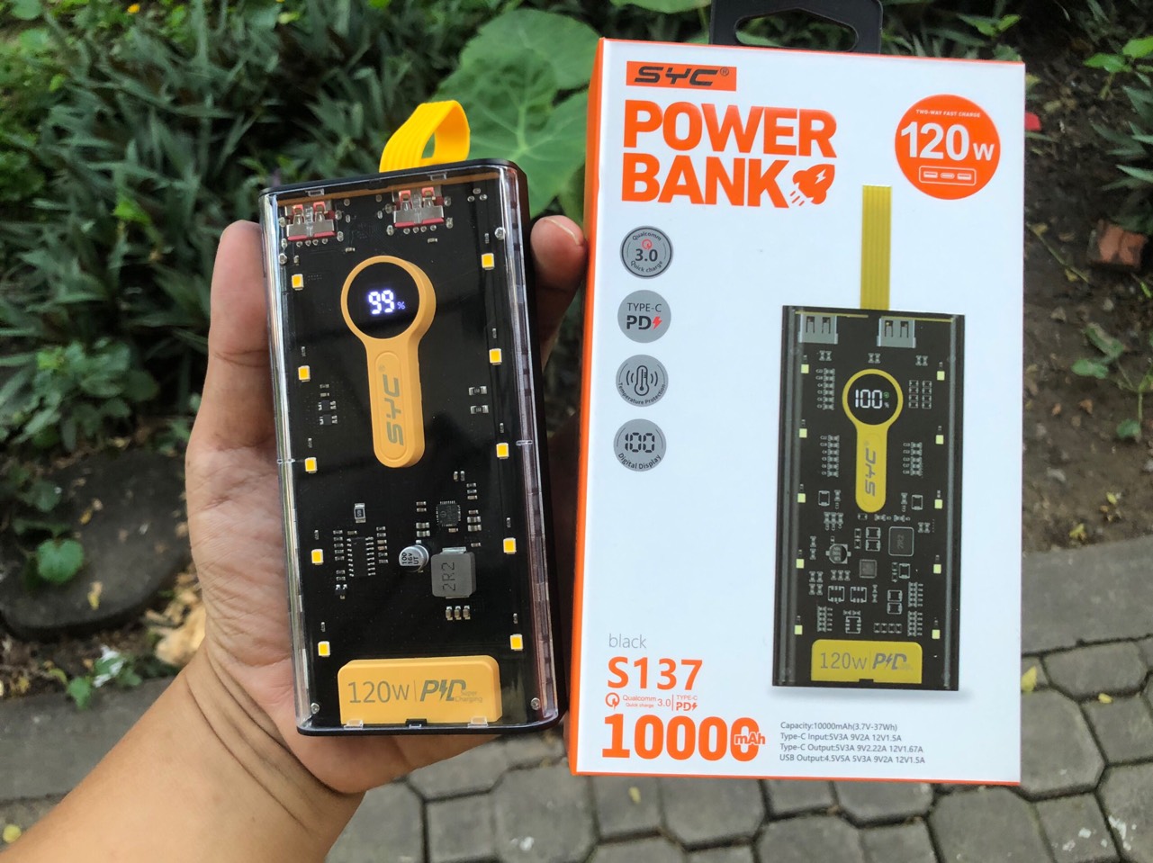 [SE170]Pin sạc dự Phòng SYC S137 10000 mah QC + PD 120W