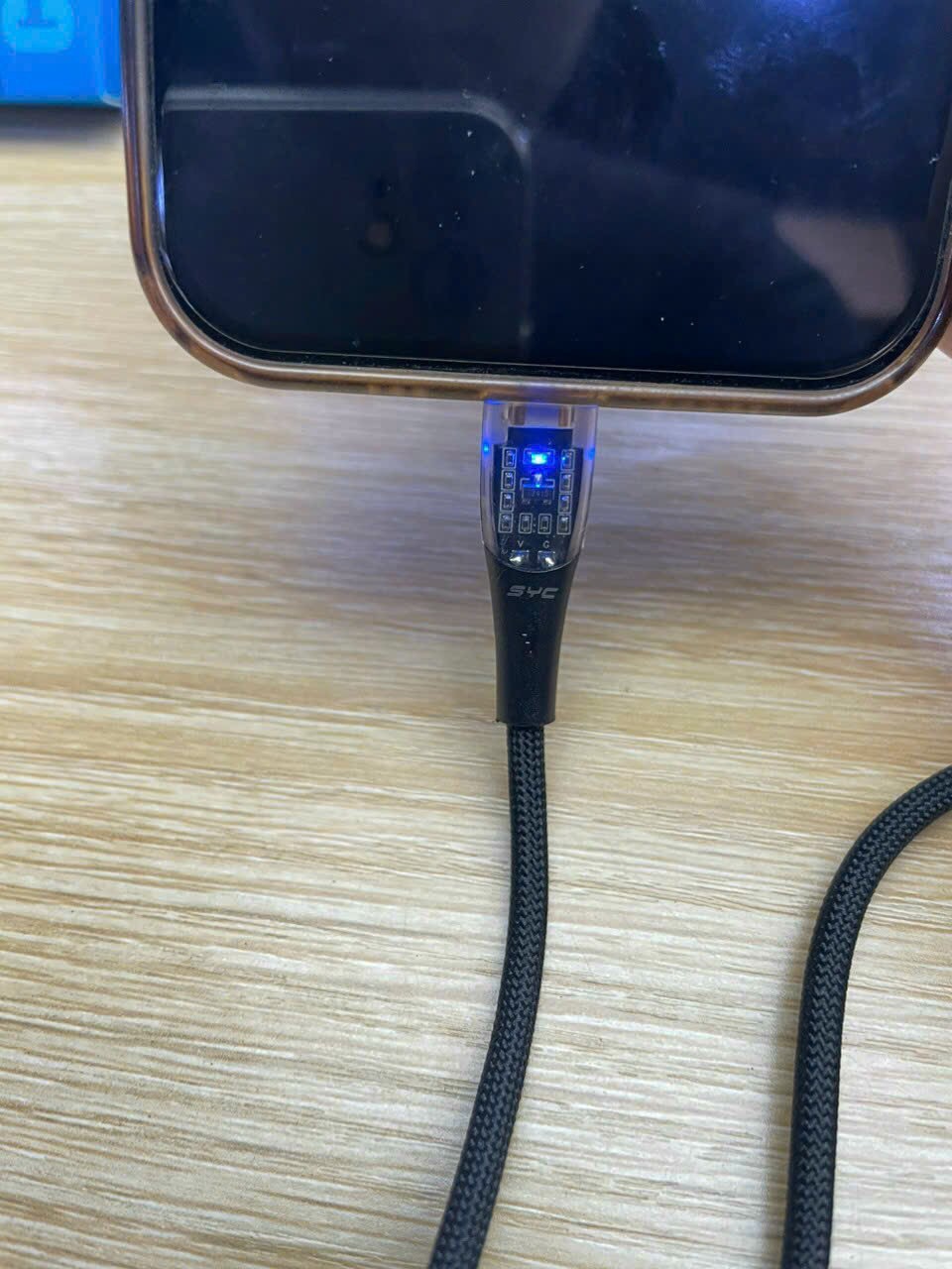 [SE21] Cáp sạc SYC LL-10M Micro Usb Lộ Main có đèn báo sạc