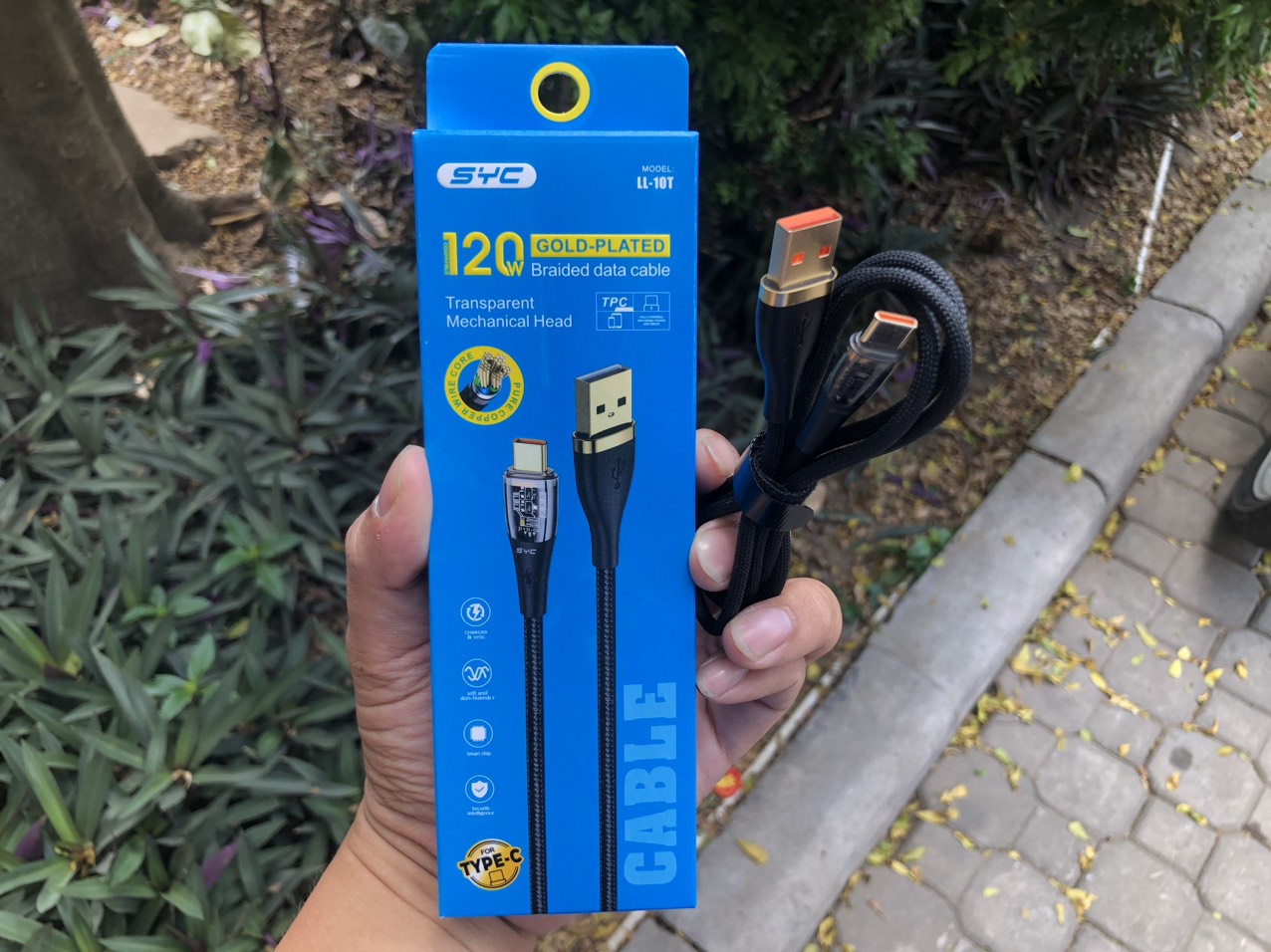 [SE23] Cáp sạc kèm dây lộ Main Đèn Báo sạc SYC LL10T Type C