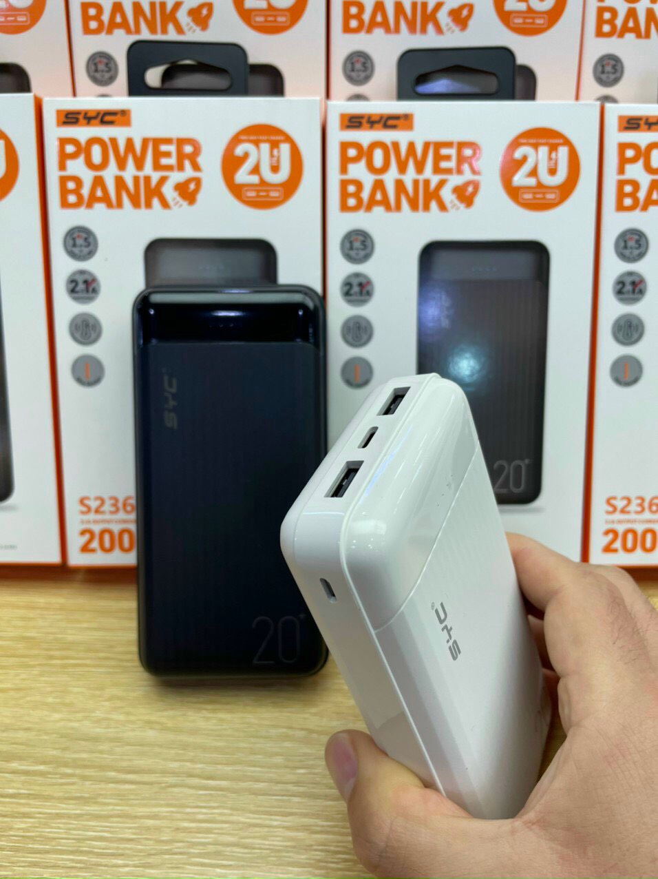 [SE149] Sạc Dự Phòng SYC S236 20000 mah 2.1A (có Cổng In Type C)