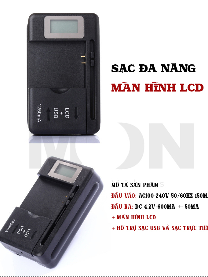 [SE46] Sạc Đa năng Đồng Hồ LCD + USB
