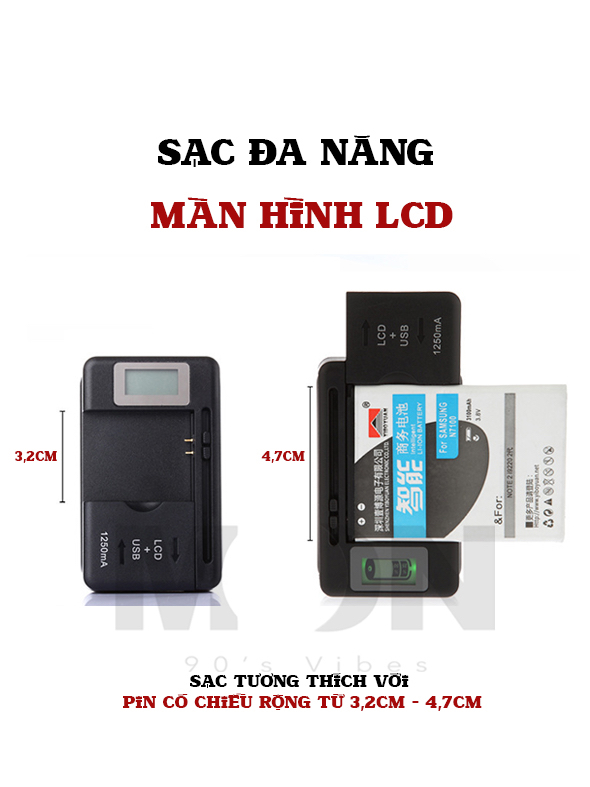 [SE46] Sạc Đa năng Đồng Hồ LCD + USB