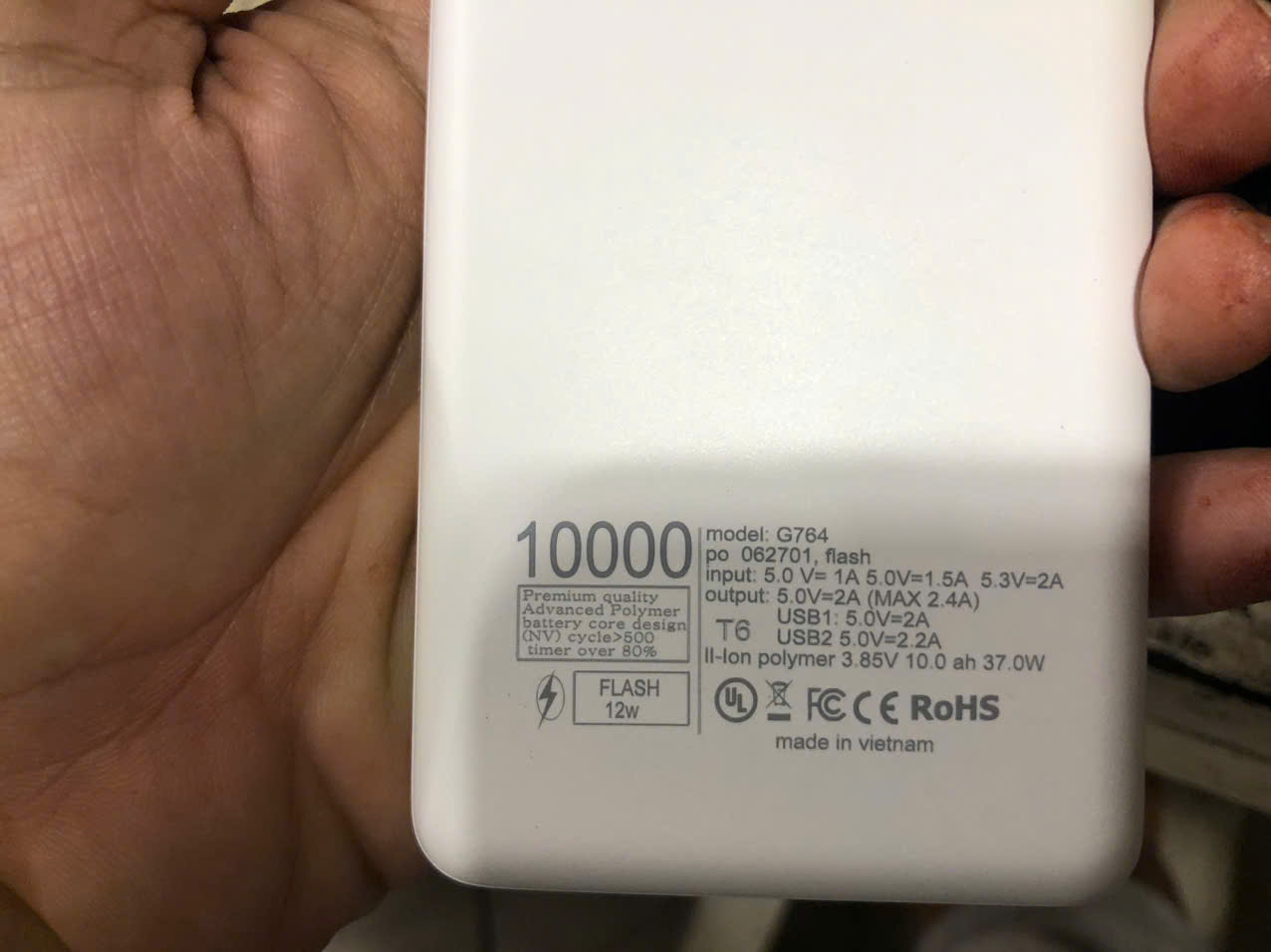 [SE103] Sạc Dự Phòng chuẩn dung lượng 5S Space 10.000 mah