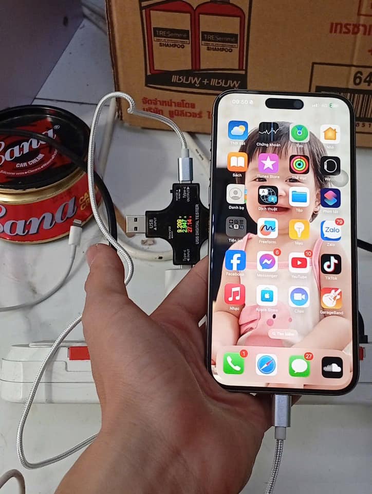 [SE7.5]Cáp dù 2 đầu type C sạc nhanh iphone 15 Samsung