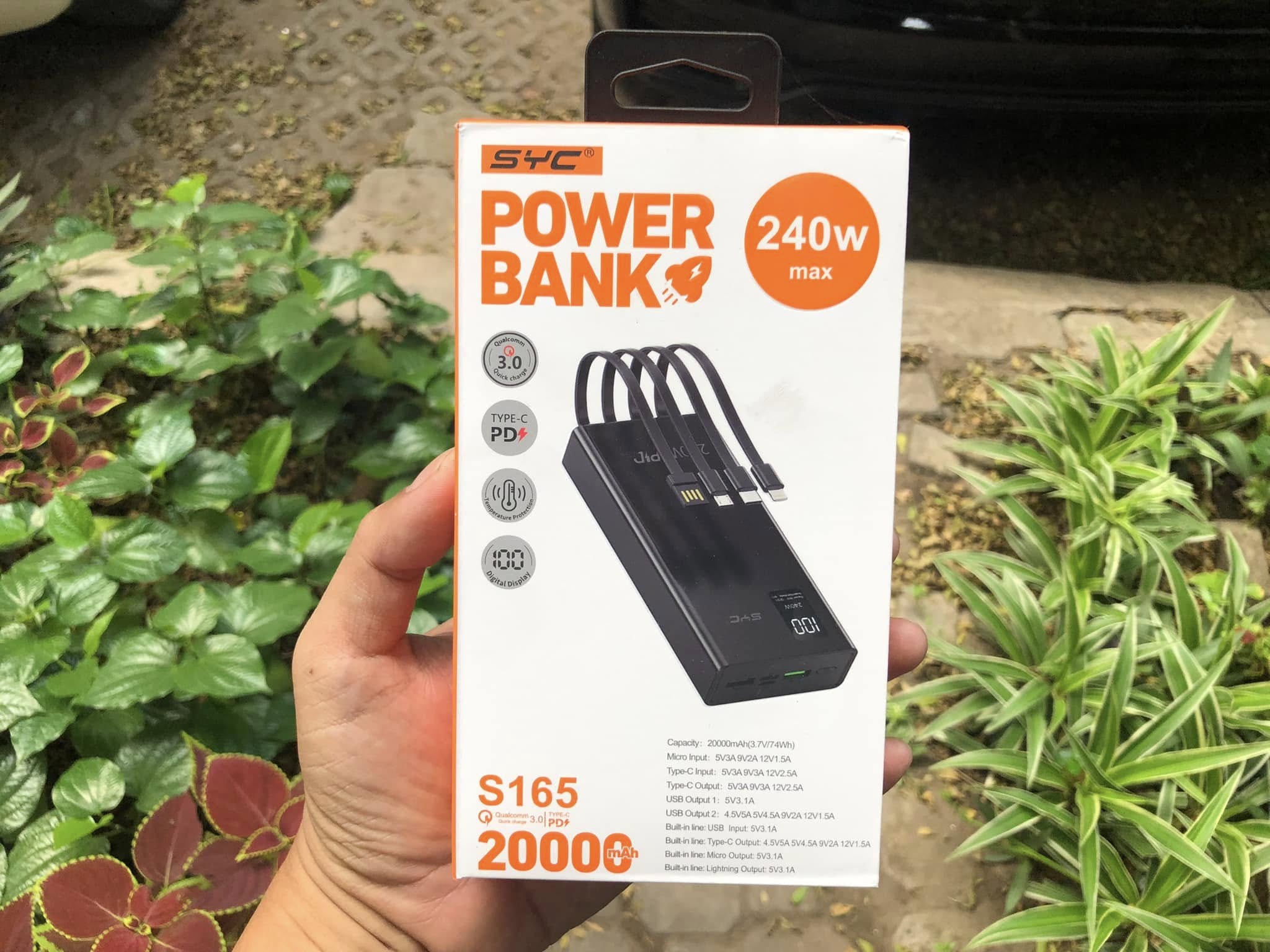 [SE210] Sạc dự phòng SYC S165 20000 mah đủ dung lượng