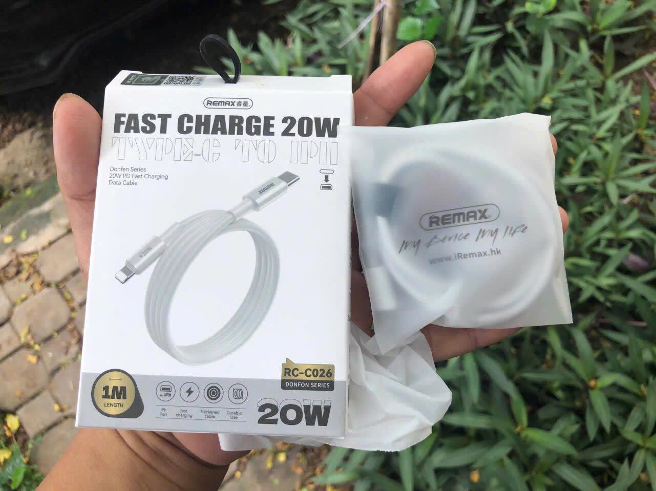 [SE26] Cáp sạc Type C to Lighning 20W remax RC-C026