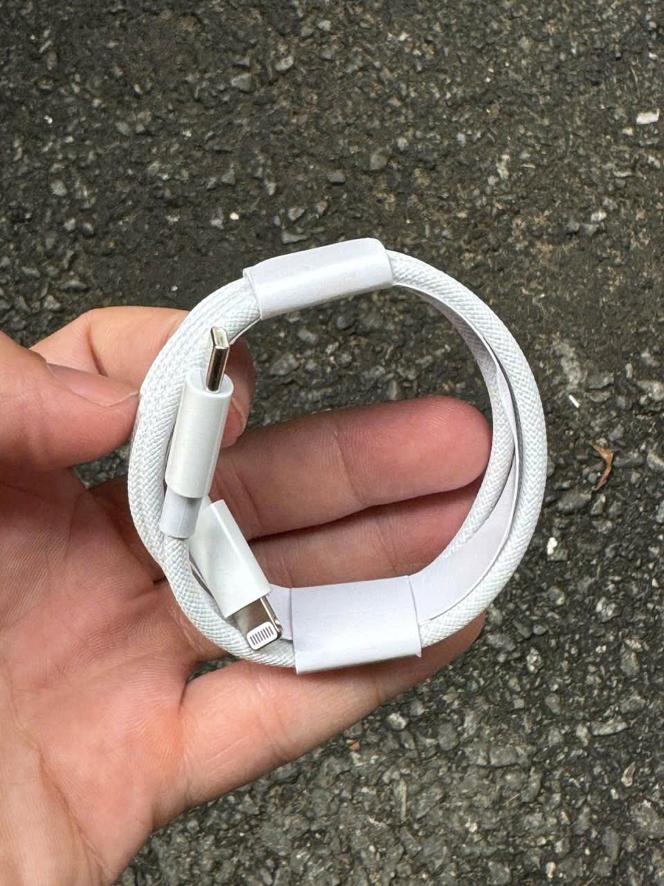 [SE23] Cáp dù trắng type C to lighning 180 sợi đồng tích hợp 2 đầu chóng gãy