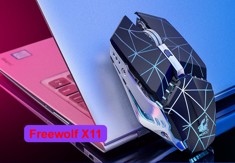[SE100]CHUỘT KHÔNG DÂY FREEWOLF X11 (PIN SẠC)