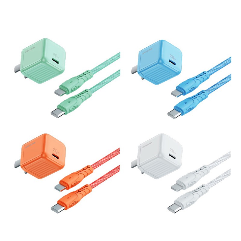 [SE120]Bộ Sạc CÁP (TYPE C TO LIGHTNING) Wekome WP-U129 (PD 20W + QC 3.0 18W)