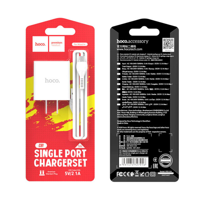 [SE31]Bộ Sạc Hoco C81 micro usb cho điện thoại android 5V 2.1A