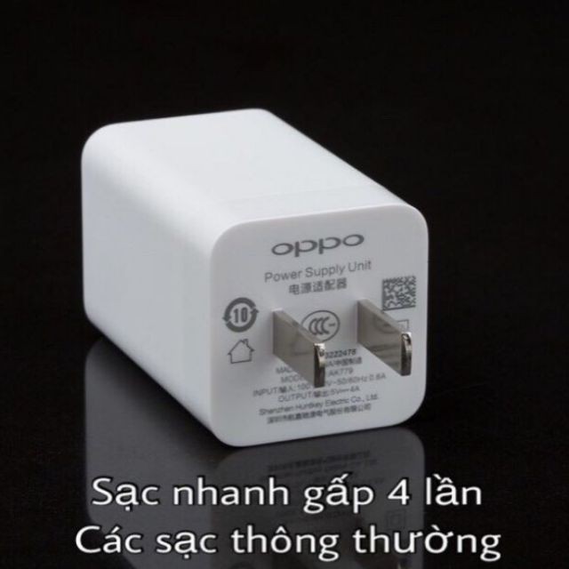 Củ Sạc Oppo VOOC 5V- 4A AK779 Cho F9, F11, Reno R17 mã SE38