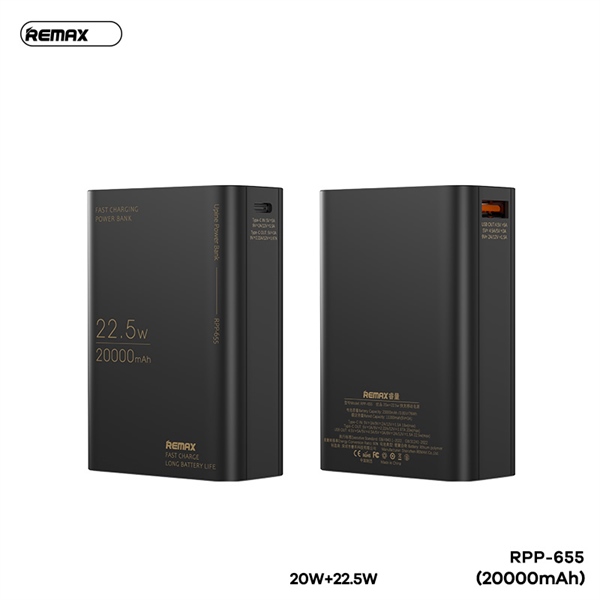 [SE350][REMAX RPP-655] Pin sạc dự phòng 20000mAh QC3.0+PD 22.5W (400g)