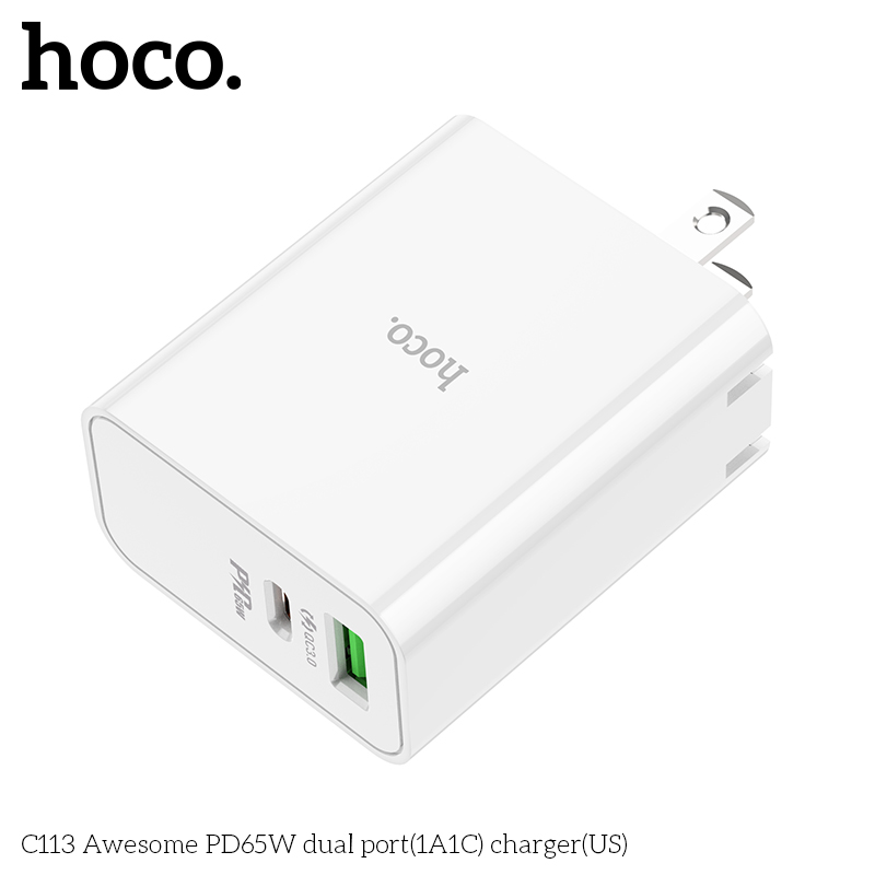 [SE170]CỐC HOCO C113 1U+1C 65W(PD/QC/FCP/AFC