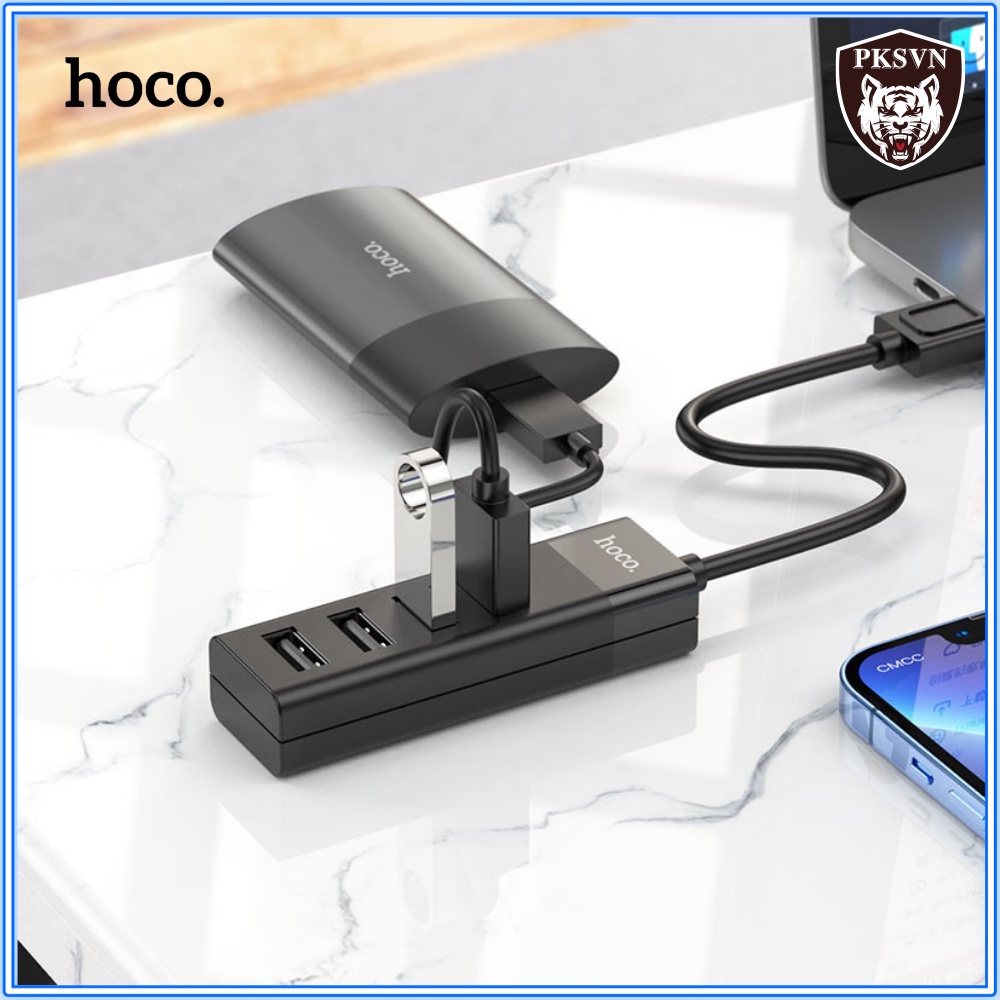 [SE85] Bộ Chia Cổng USB 3.0 & USB 2.0 Chính Hãng Hoco HB25 - Hub chia cổng 4 in 1 Cao Cấp, Tiện Lợi - Bảo Hành 12 Tháng