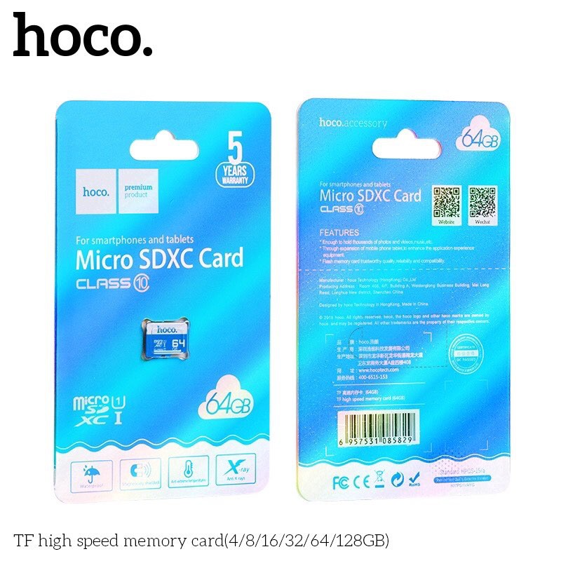[SE98] Thẻ nhớ Micro SD hoco 64G 95MB/s class 10