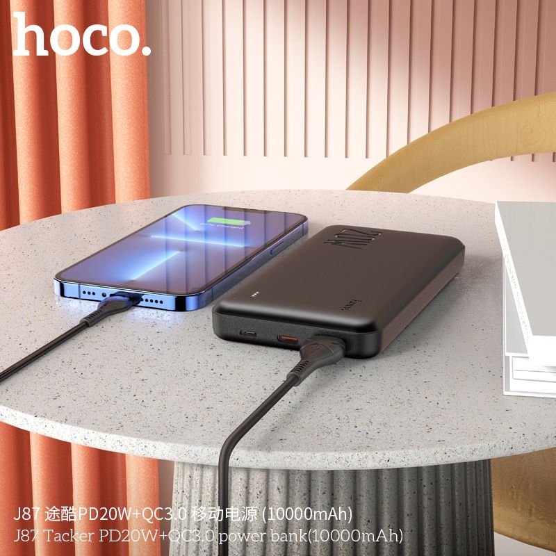 [SE170]Pin Sạc Dự Phòng Chính Hãng HOCO J87- 10.000mAh - Sạc Nhanh QC 3.0 - PD 20w