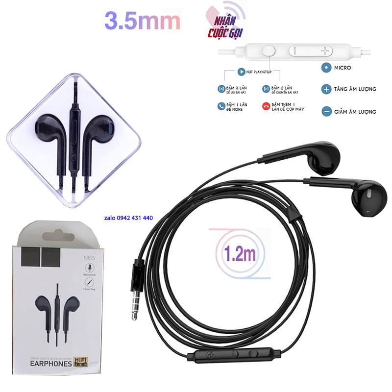 [SE33] TAI NGHE NHÉT TAI HOCO M55 Jack 3.5