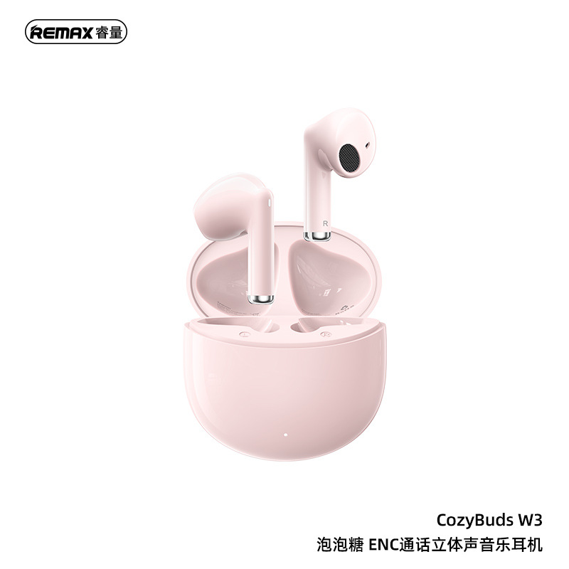 [SE230]Tai nghe Bluetooth TWS Remax Cozybuds W3 V5.3, Pin 6H, Chống ồn ENC, Tăng giảm Volume