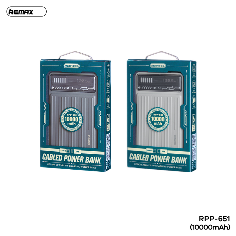[SE280]PIN SẠC DỰ PHÒNG REMAX RPP-651 10000MAH QC3.0+PD 22.5W