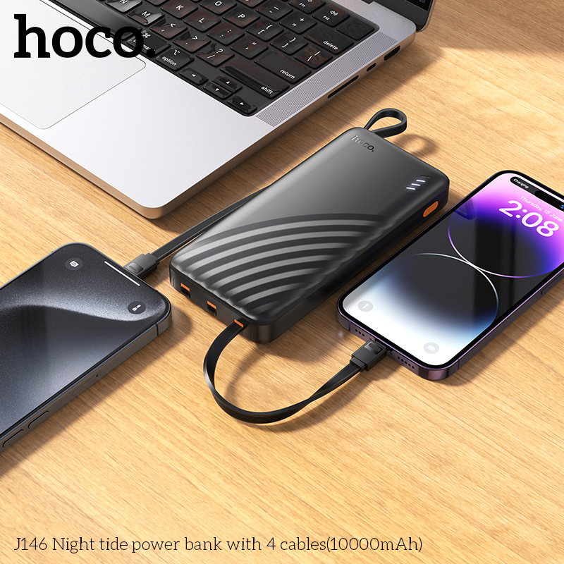 [SE160]Sạc dự phòng Hoco J146 kèm 4 dây cáp (10000mAh)