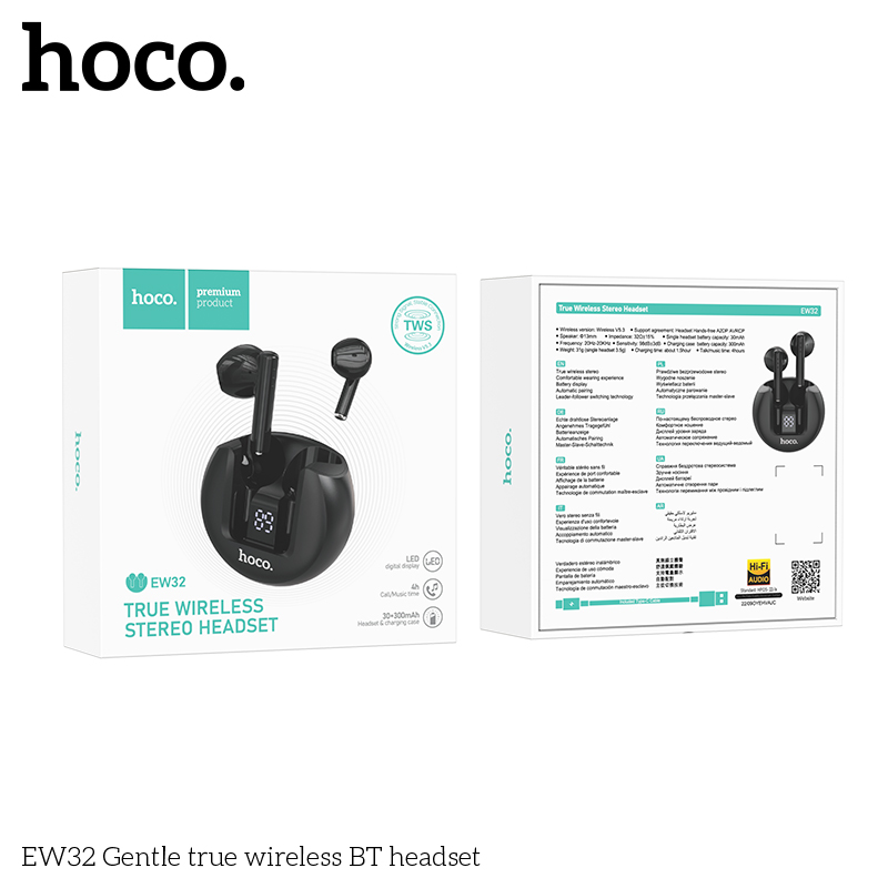 [SE210]Tai nghe Bluetooth True Wireless V5.3 Hoco EW32 30mAh/300mAh