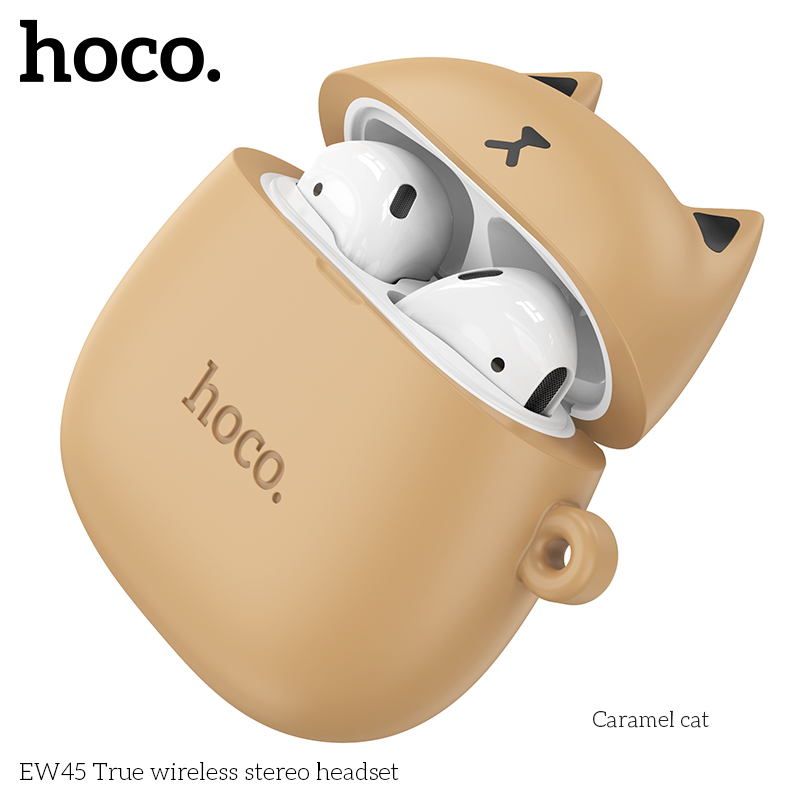 [SE172]Tai Nghe Bluetooth Hoco EW45 TWS Cute Cat Hình Mèo V5.3 Pin 4h Cực Hay