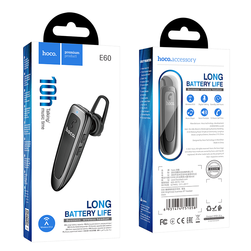 [SE89]Tai nghe Bluetooth 1 tai HOCO   E60