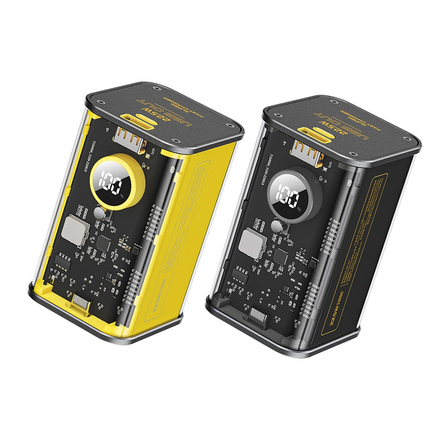 [SE415]Pin dự phòng trong suốt WEKOME WP-347 20000mAh tích hợp 2 cáp - sạc nhanh PD 20W và QC 22.5W (màu ngẫu nhiên)