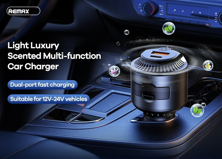 [SE197] Sạc xe hơi kiêm nước hoa xe hơi Remax RCC353 1A+1C PD+QC 60W