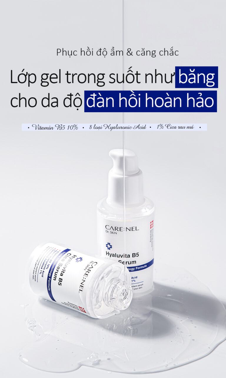 Tinh chất cô đặc mờ mụn và sẹo, siêu dưỡng ẩm, trắng hồng và làm dịu da Hyaluvita B5 Cica Serum