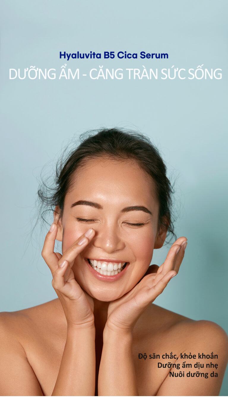 Tinh chất cô đặc mờ mụn và sẹo, siêu dưỡng ẩm, trắng hồng và làm dịu da Hyaluvita B5 Cica Serum
