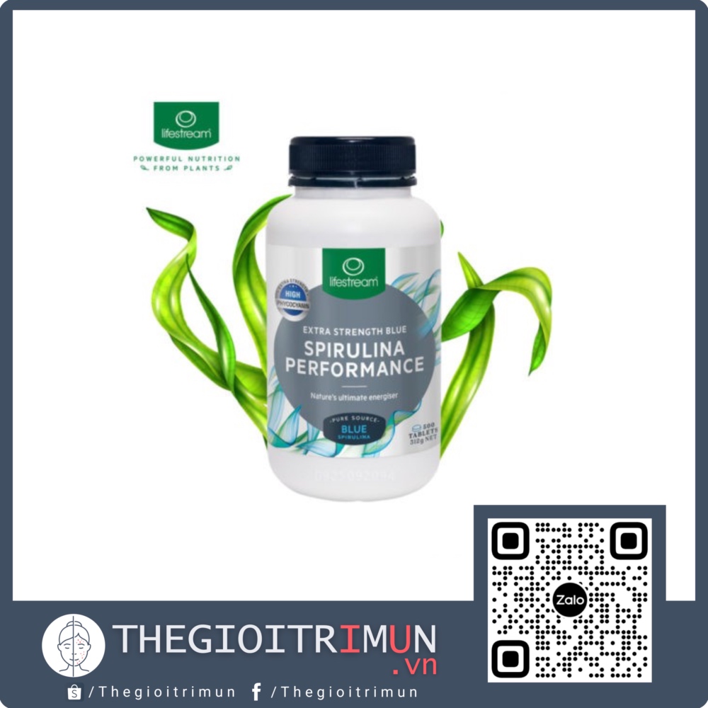 Viên uống tảo xoắn Spirulina Lifestream Spirulina Performance
