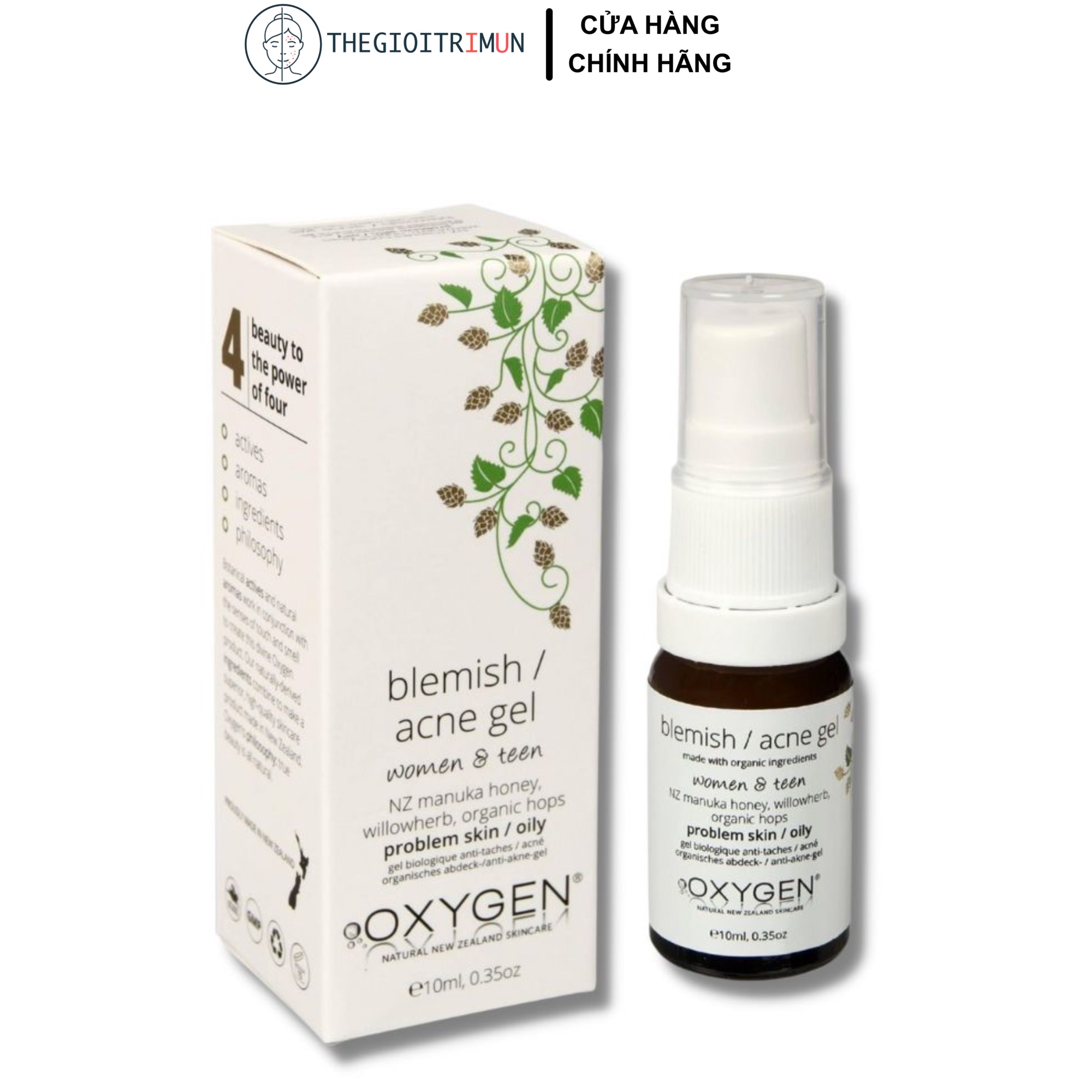 Gel giảm mụn mờ thâm OXYGEN Blemish Acne Gel 10ml