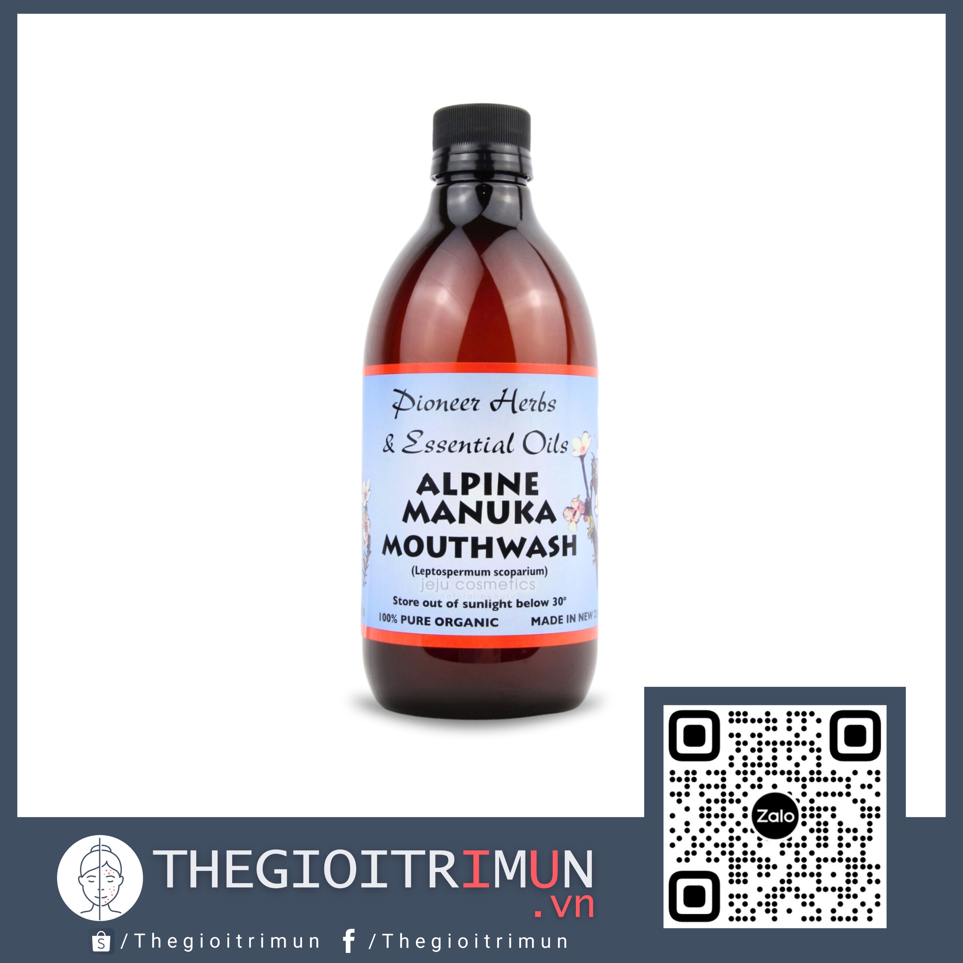 Nước súc miệng mật ong Manuka Nelson Honey Alpine Manuka Mouthwash 100ml/ 500ml
