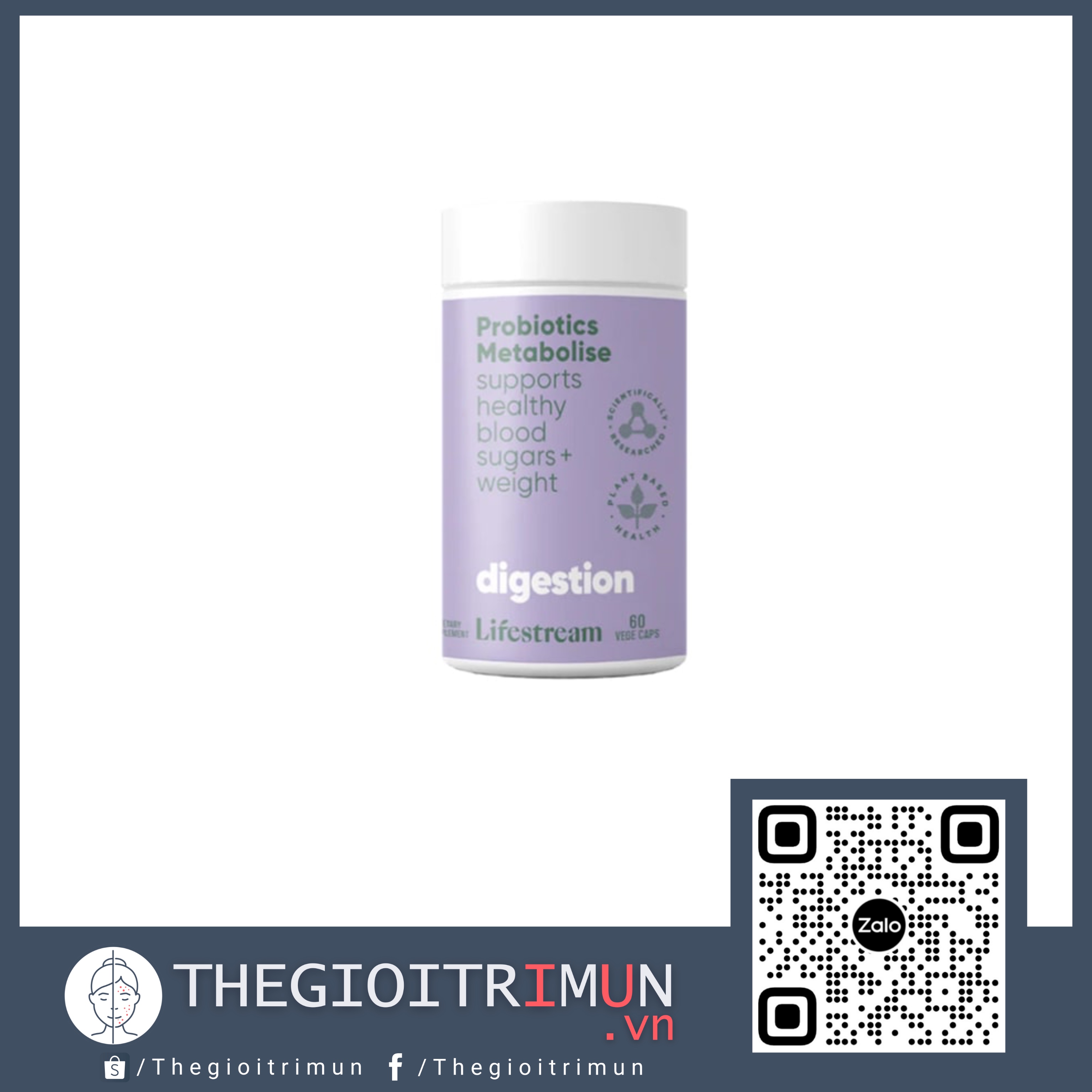 Men Vi Sinh Cho Người Bị Tiểu Đường Và Thừa Cân Lifestream Probiotics Metabolise (60 Viên)
