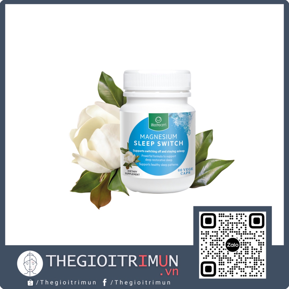 Viên uống ngủ ngon Lifestream Magnesium Sleep Switch (60 viên)