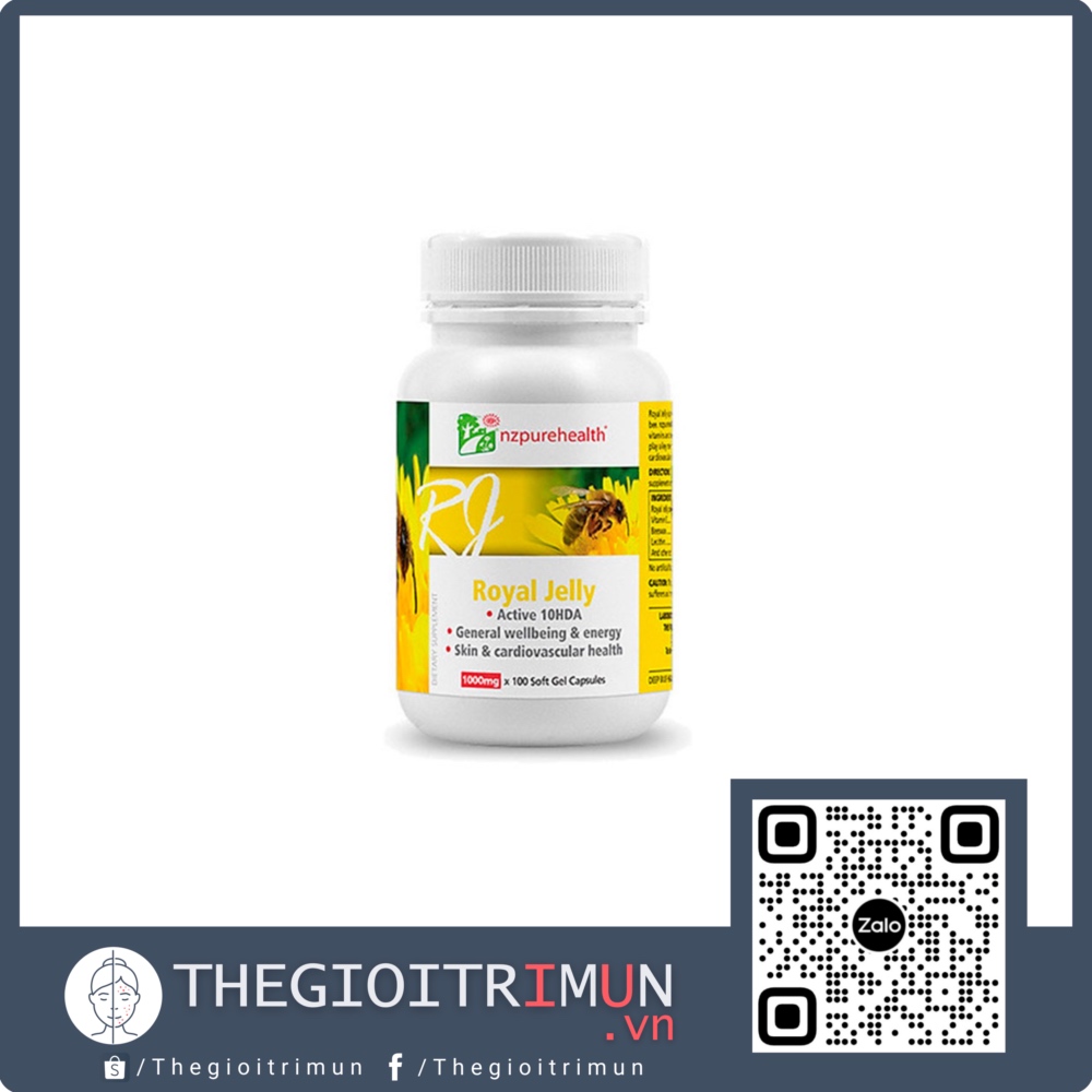 Viên Uống Sữa Ong Chúa Royal Jelly NZPureHealth (30 viên)