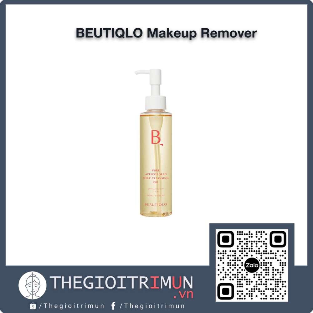 BEUTIQLO Pure Apricot Seed Deep Cleansing Oil with Apricot Seed Oil Hypoallergenic Makeup Remover