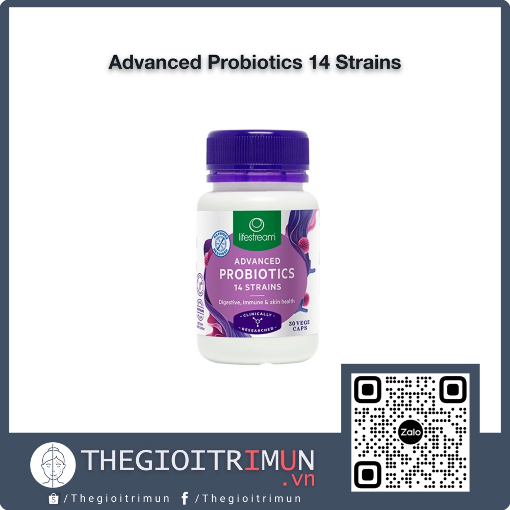 Viên uống 14 chủng men vi sinh Lifestream Advanced Probiotic 30 viên