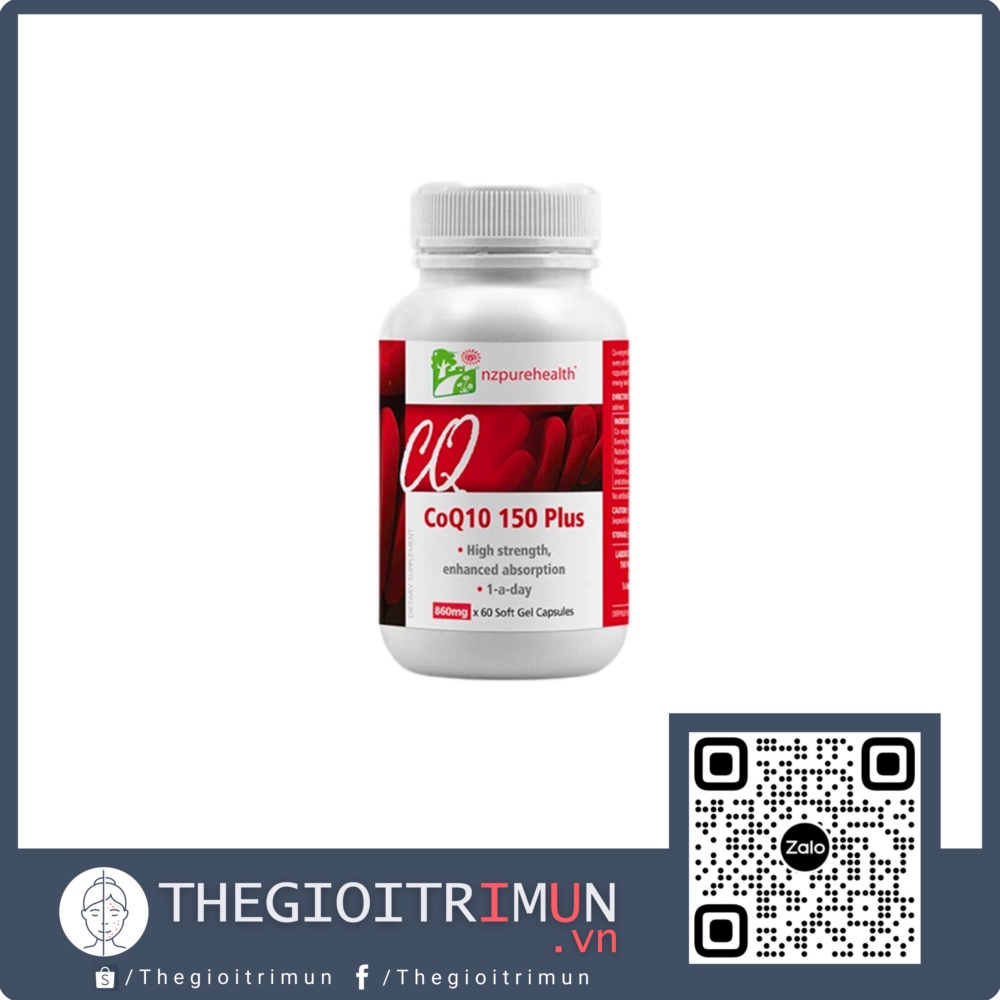 Viên Uống Bổ Tim Mạch, Chống Oxy Hóa CoQ10 150 Plus Nzpurehealth (30 viên)