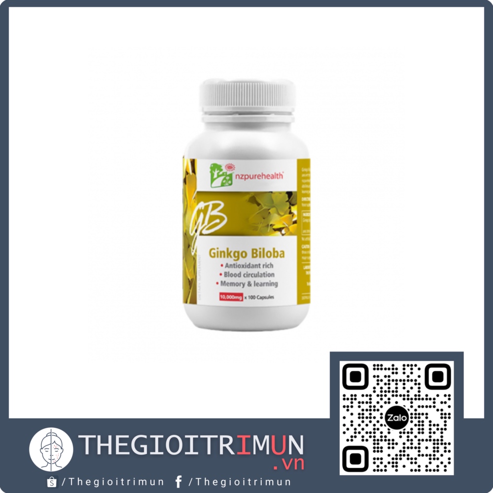 Viên Uống Bổ Não, Tăng Trí Nhớ Ginkgo Biloba NZPureHealth