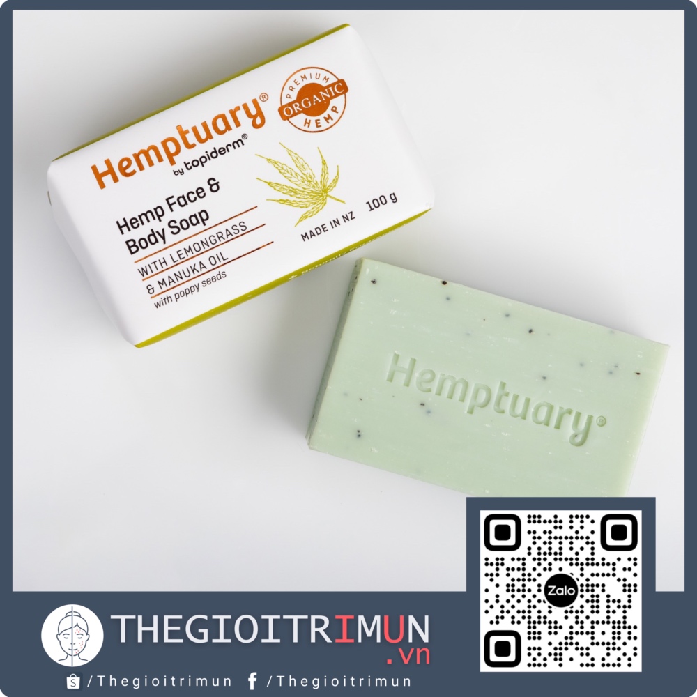 Xà Phòng Rửa Mặt & Cơ Thể Từ Hạt Gai Dầu Hemptuary Face and Body Soap 100g