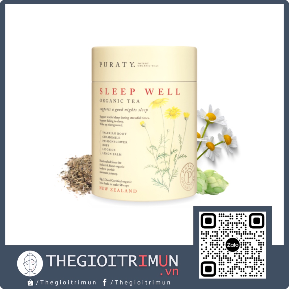Trà ngủ ngon hữu cơ Sleep Well Tea Organic 12g – Puraty NZ