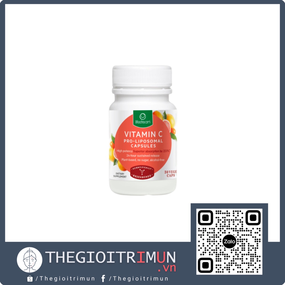 Viên Bổ Sung Vitamin C Lifestream Vitamin C Pro Liposomal (30 viên)