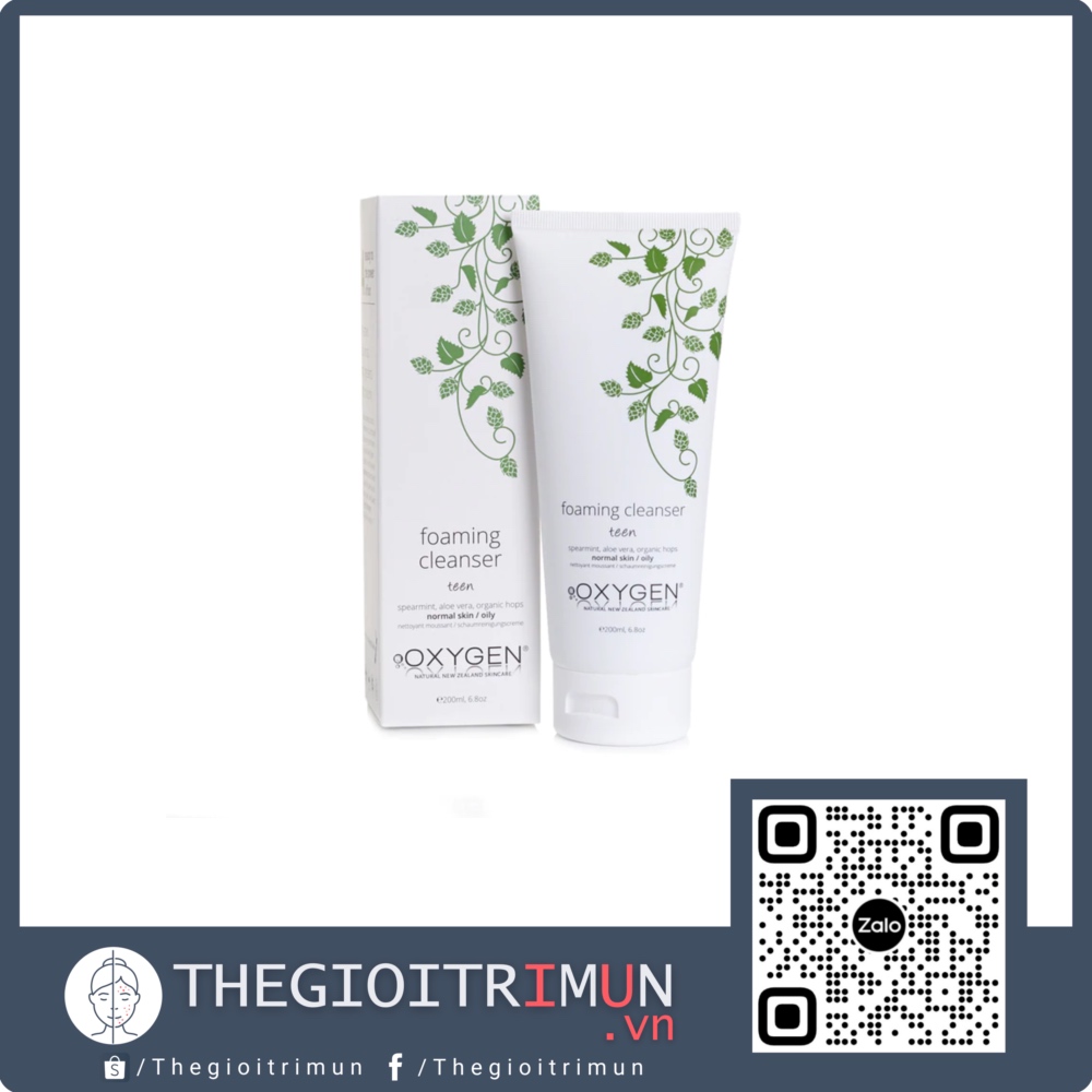 Sữa rửa mặt tạo bọt OXYGEN Foaming Cleanser 200ml (da thường, da dầu)