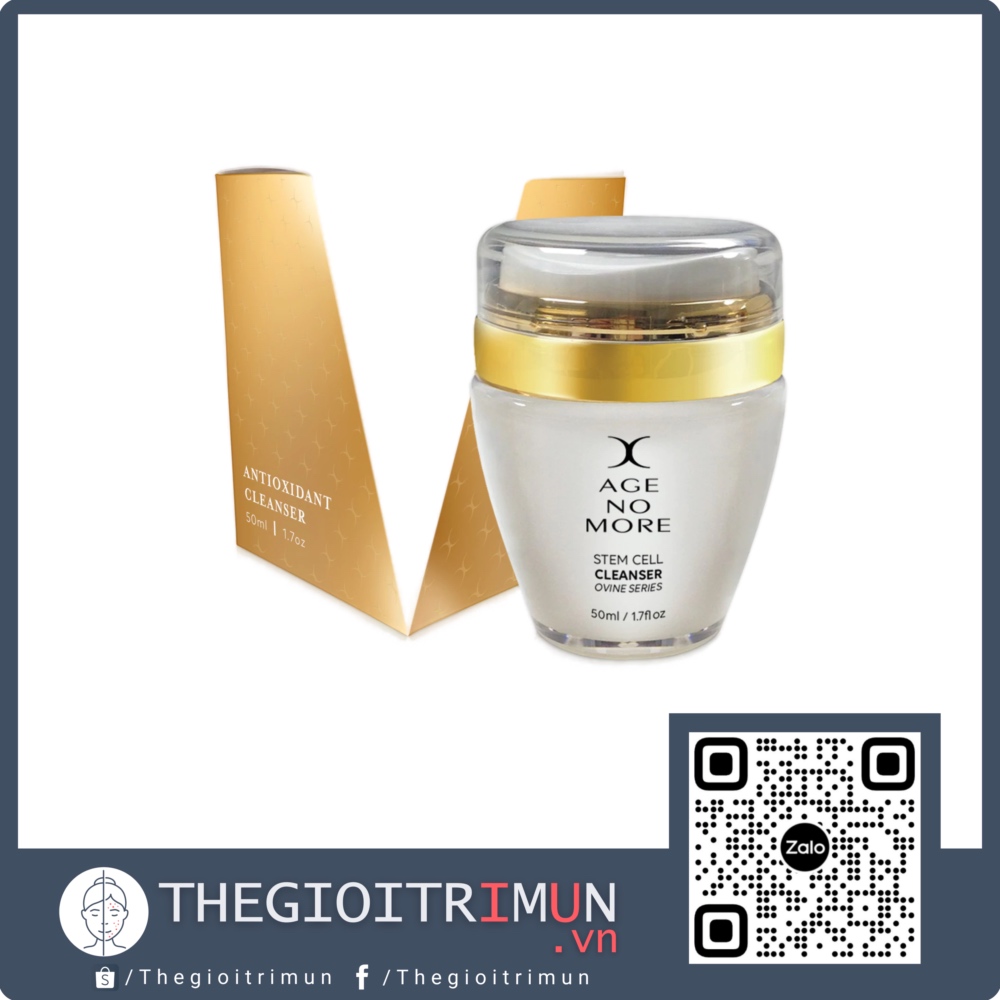 Sữa rửa mặt tế bào gốc nhau thai cừu Age No More Stem Cell Cleanser (50ml)