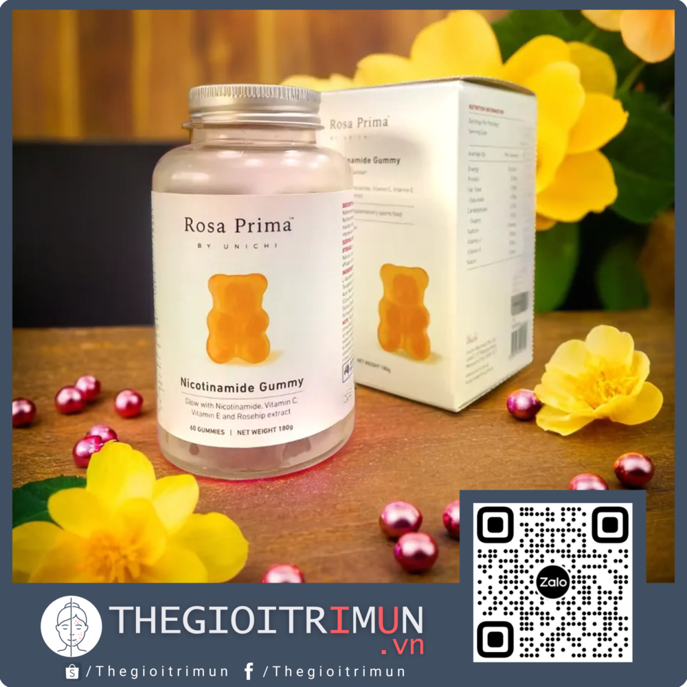 Kẹo dẻo Collagen Unichi Rose Collagen Gummy (60 viên)