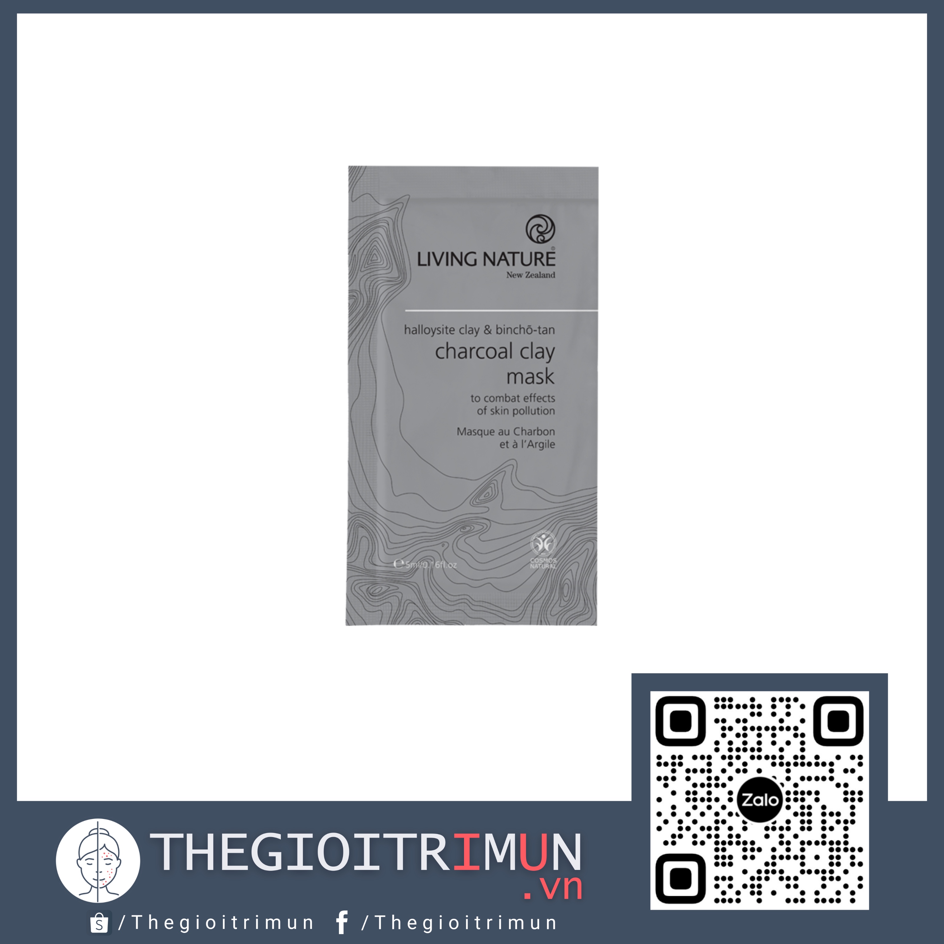 Mặt nạ đất sét than Living Nature Charcoal Clay Mask