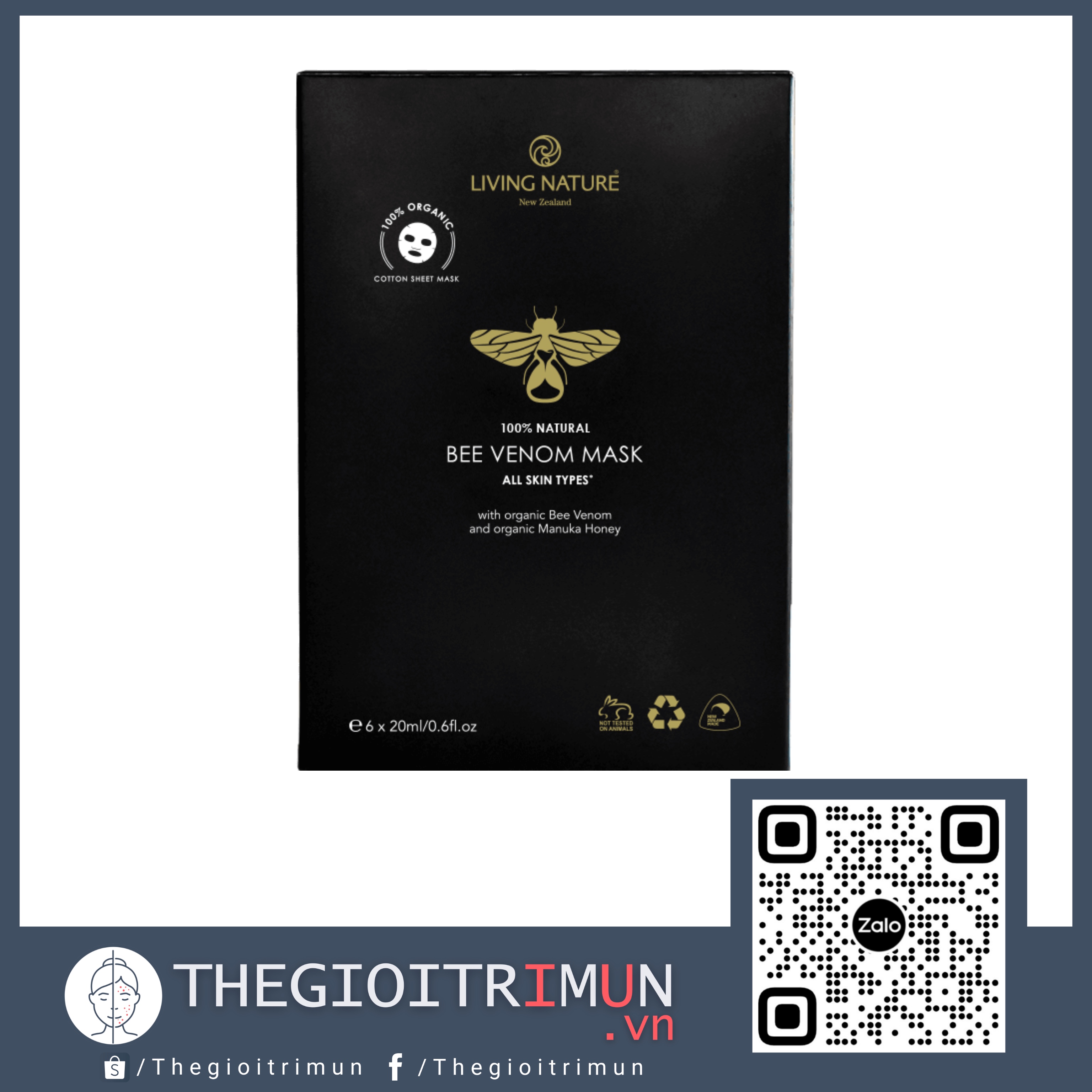 Mặt nạ dưỡng da chiết xuất nọc ong Bee Venom Mask – gói